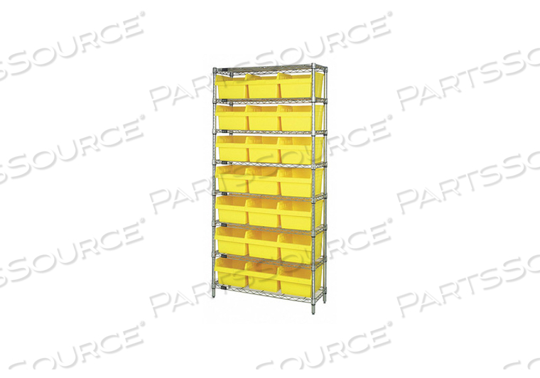 BIN SHELVING OVERALL 36 D YELLOW by Quantum Storage Systems BIN SHELVING OVERALL 36 D YELLOW by Quantum Storage Systems