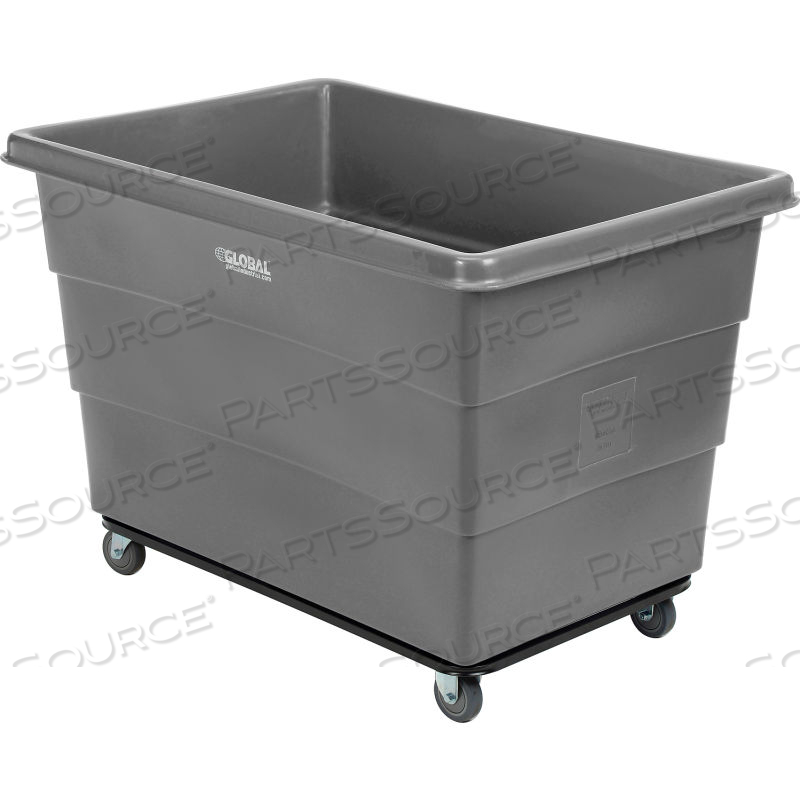 PLASTIC BULK BOX TRUCK, 20 BUSHEL, STEEL CHASSIS BASE GRAY by Approved Vendor