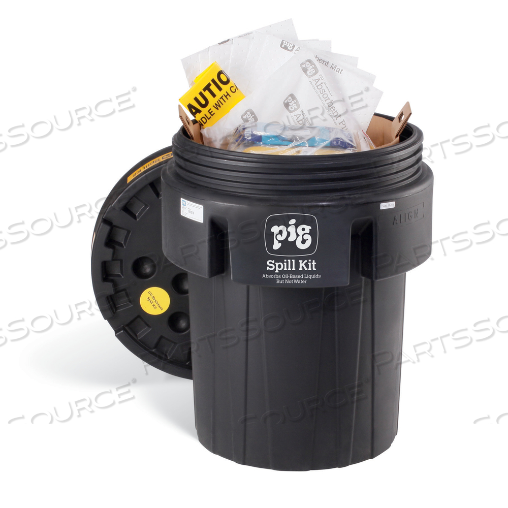 PIG UV-RESISTANT OIL-ONLY SPILL KIT IN 95-GALLON OVERPACK SALVAGE DRUM by New Pig Corporation