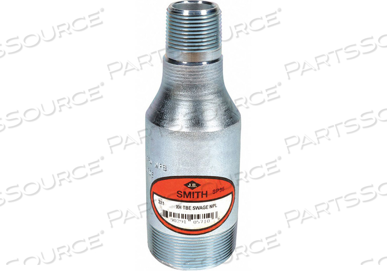 SWAGE NIPPLE, CARBON STEEL, 3 IN X 2 IN FITTING PIPE SIZE, MALE NPT X MALE NPT, CLASS XH by JB Smith