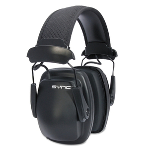 SYNC STEREO EARMUFF, 25 DB NRR, BLACK, OVER THE HEAD by Howard Leight