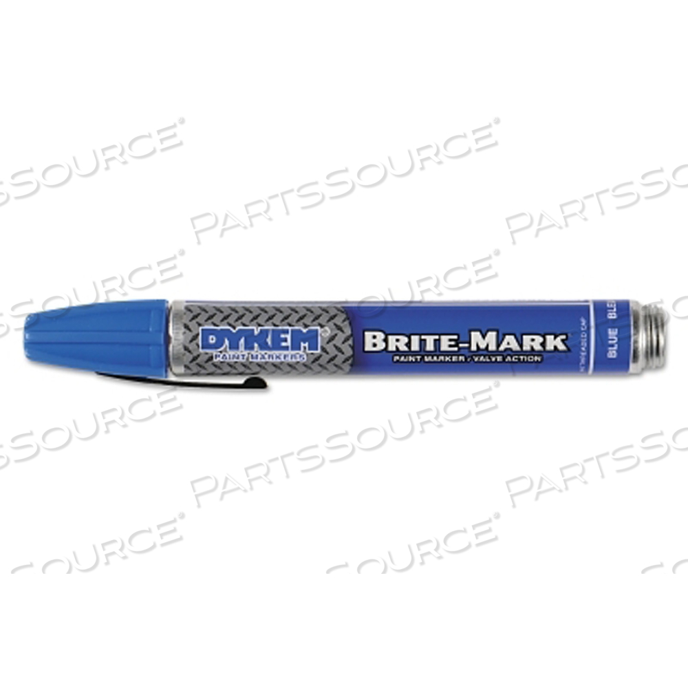 BRITE-MARK 40 THREADED CAP/BARREL PERMANENT PAINT MARKER, BLUE, MEDIUM by Dykem BRITE-MARK 40 THREADED CAP/BARREL PERMANENT PAINT MARKER, BLUE, MEDIUM by Dykem