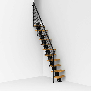 OAK 30.XTRA MODULAR STAIRCASE KIT, (90-15/16" TO 110-1/4"), 22" TREAD, BLACK by Arke Inc