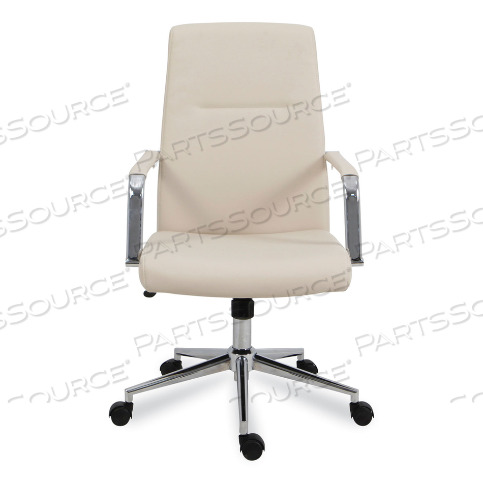 LEATHER TASK CHAIR, SUPPORTS UP TO 275 LB, 18.19" TO 21.93" SEAT HEIGHT, WHITE SEAT, WHITE BACK by Workspace by Alera LEATHER TASK CHAIR, SUPPORTS UP TO 275 LB, 18.19" TO 21.93" SEAT HEIGHT, WHITE SEAT, WHITE BACK by Workspace by Alera
