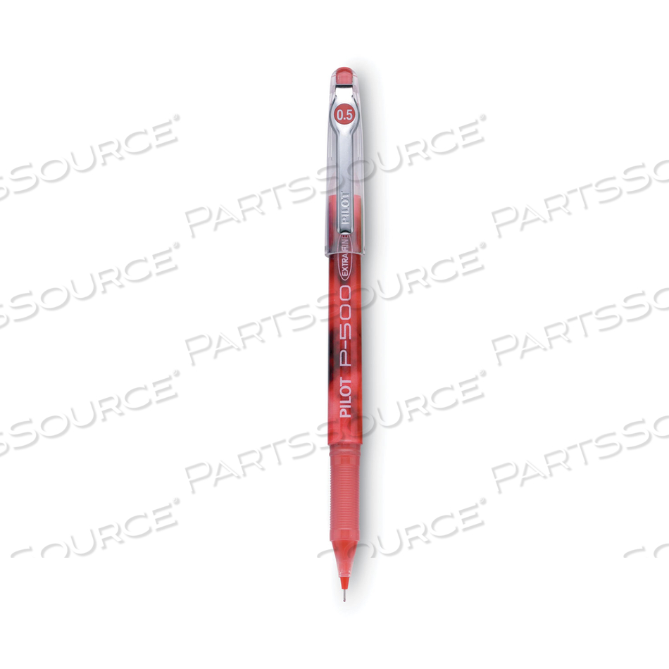 PRECISE P-500 GEL PEN, STICK, EXTRA-FINE 0.5 MM, RED INK, RED BARREL by Pilot