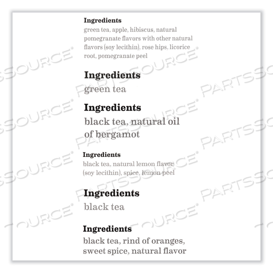 ASSORTED TEA PACKS, SIX FLAVORS by Bigelow