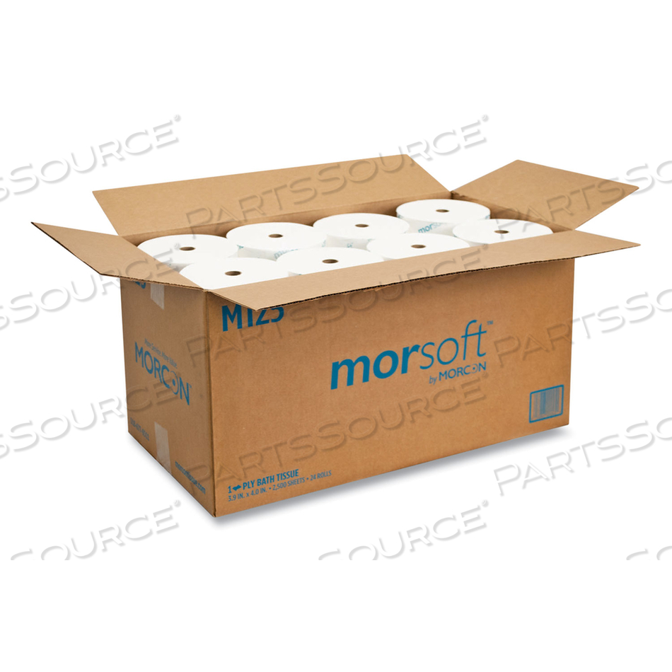 SMALL CORE BATH TISSUE, SEPTIC SAFE, 1-PLY, WHITE, 2,500 SHEETS/ROLL by Morcon Tissue SMALL CORE BATH TISSUE, SEPTIC SAFE, 1-PLY, WHITE, 2,500 SHEETS/ROLL by Morcon Tissue