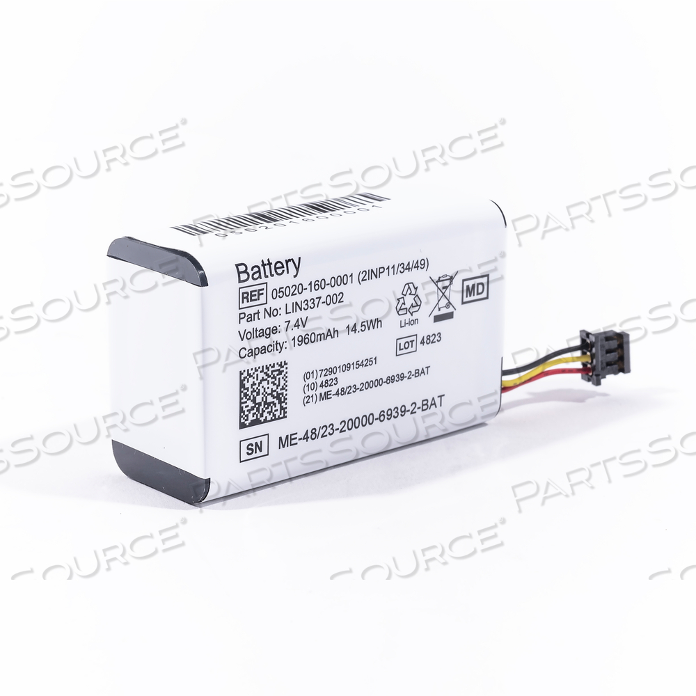 BATTERY, SAPPHIRE™, LITHIUM-ION BATTERY CHEMISTRY, 1.96AH CAPACITY, 7.4V VOLTAGE RATING, FOR SAPPHIRE™ INFUSION PUMP by Eitan Medical North America, Inc.