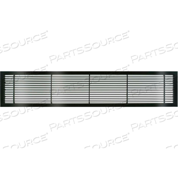 AG10 SERIES 4" X 42" SOLID ALUM FIXED BAR SUPPLY/RETURN AIR VENT GRILLE, BLACK-GLOSS 