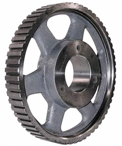 SPLIT TIMING BELT PULLEY, FOR H BELT, 1 IN BELT WD, 60 TEETH, NO FLANGES, REQ Q1 BUSHING, CAST IRON by Power Drive SPLIT TIMING BELT PULLEY, FOR H BELT, 1 IN BELT WD, 60 TEETH, NO FLANGES, REQ Q1 BUSHING, CAST IRON by Power Drive