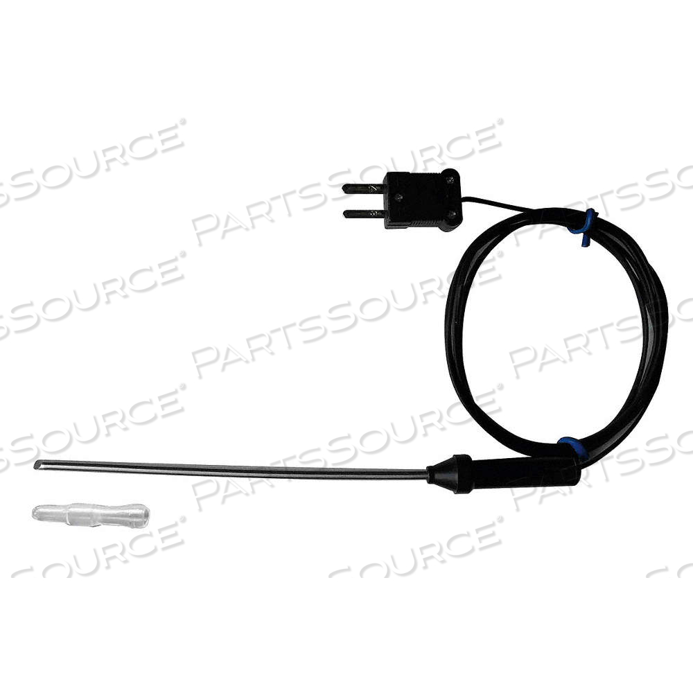 IMMERSION TEMPERATURE PROBE, THERMOCOUPLE, TYPE J, UNGROUNDED, 7 19/32 IN PROBE SIZE, NEEDLE TIP by Approved Vendor