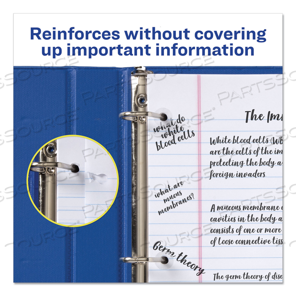 DISPENSER PACK HOLE REINFORCEMENTS, 0.25" DIA, CLEAR, (5721) by Avery DISPENSER PACK HOLE REINFORCEMENTS, 0.25" DIA, CLEAR, (5721) by Avery