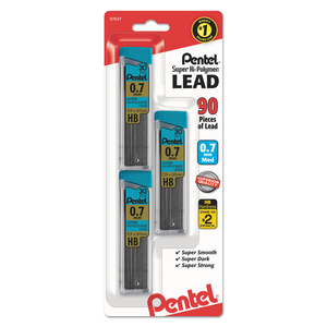 SUPER HI-POLYMER LEAD REFILLS, 0.7 MM, HB, BLACKE by Pentel of America SUPER HI-POLYMER LEAD REFILLS, 0.7 MM, HB, BLACKE by Pentel of America