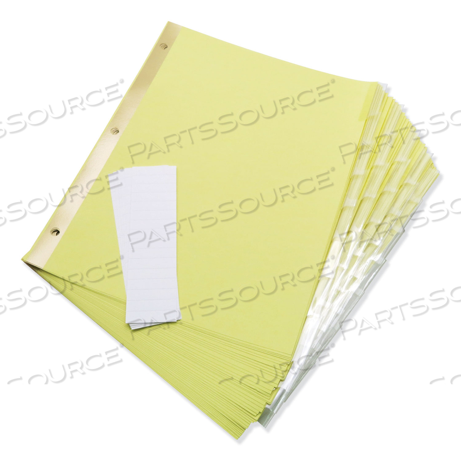 DELUXE EXTENDED INSERTABLE TAB INDEXES, 8-TAB, 11 X 8.5, BUFF, CLEAR TABS by Universal DELUXE EXTENDED INSERTABLE TAB INDEXES, 8-TAB, 11 X 8.5, BUFF, CLEAR TABS by Universal