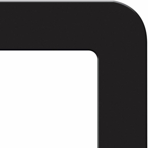 FLOOR MARKING SHAPE, 6"X6" ROUNDED CORNER, BLACK by Accuform Manufacturing, Inc.