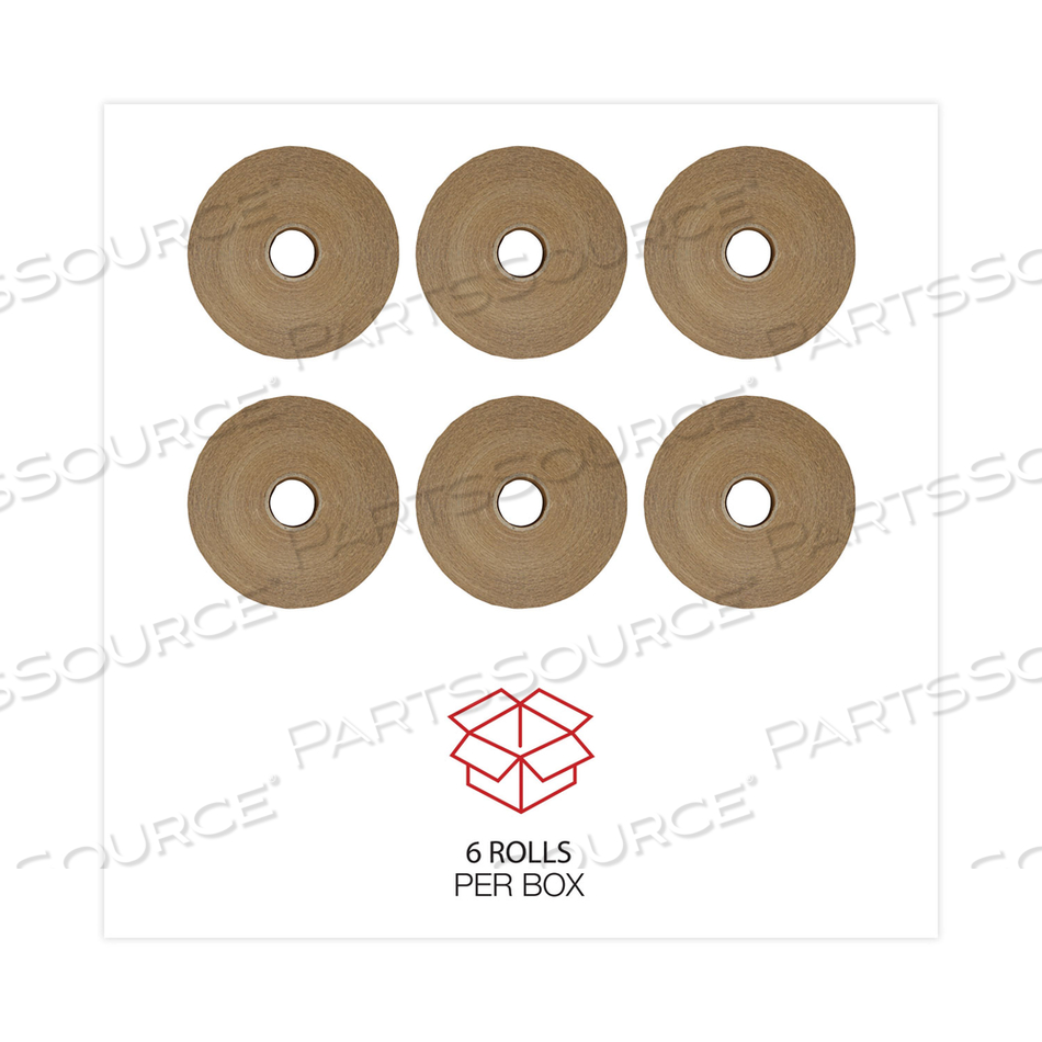 GLASS-FIBER REINFORCED GUMMED KRAFT SEALING TAPE, 3" CORE, 3" X 375 FT, BROWN by General Supply GLASS-FIBER REINFORCED GUMMED KRAFT SEALING TAPE, 3" CORE, 3" X 375 FT, BROWN by General Supply