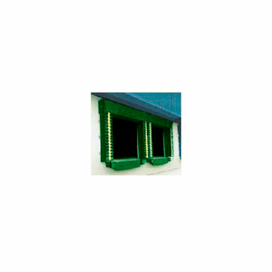 GREEN DOCK DOOR SEAL MODEL 131 HEAVY DUTY 40 OUNCE 8'W X 10'H WITH HD WEAR PLEATS by Chalfant Sewing Fabricators, Inc.