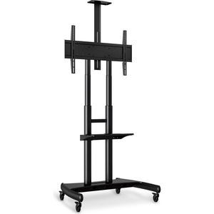 ADJUSTABLE HEIGHT LARGE CAPACITY LCD TV STAND FOR 40"-80" TVS, BLACK by Luxor ADJUSTABLE HEIGHT LARGE CAPACITY LCD TV STAND FOR 40"-80" TVS, BLACK by Luxor