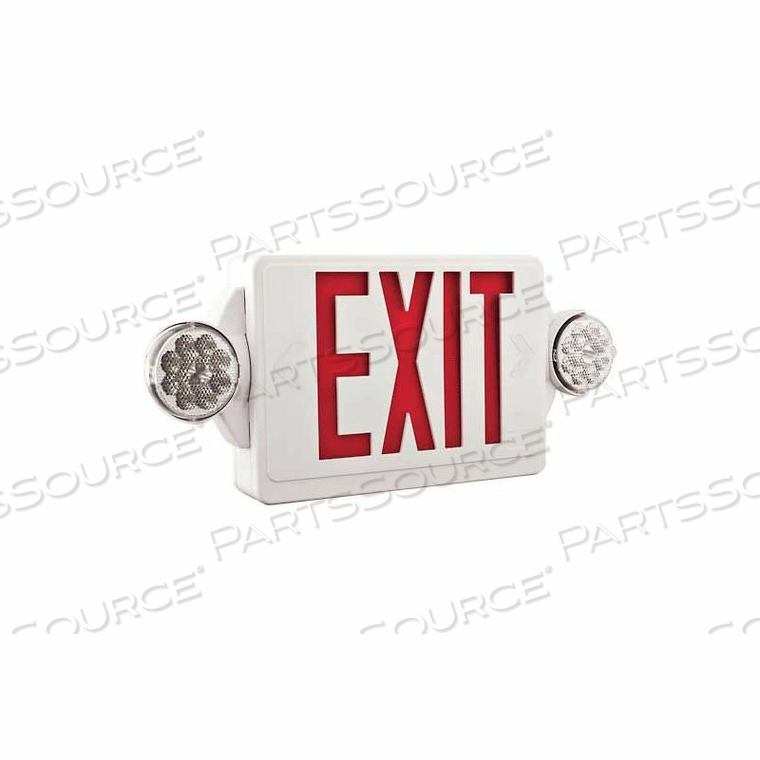 SIGN, LED EMERGENCY EXIT, 2 LIGHTS, WHITE/RED by Lithonia Lighting SIGN, LED EMERGENCY EXIT, 2 LIGHTS, WHITE/RED by Lithonia Lighting