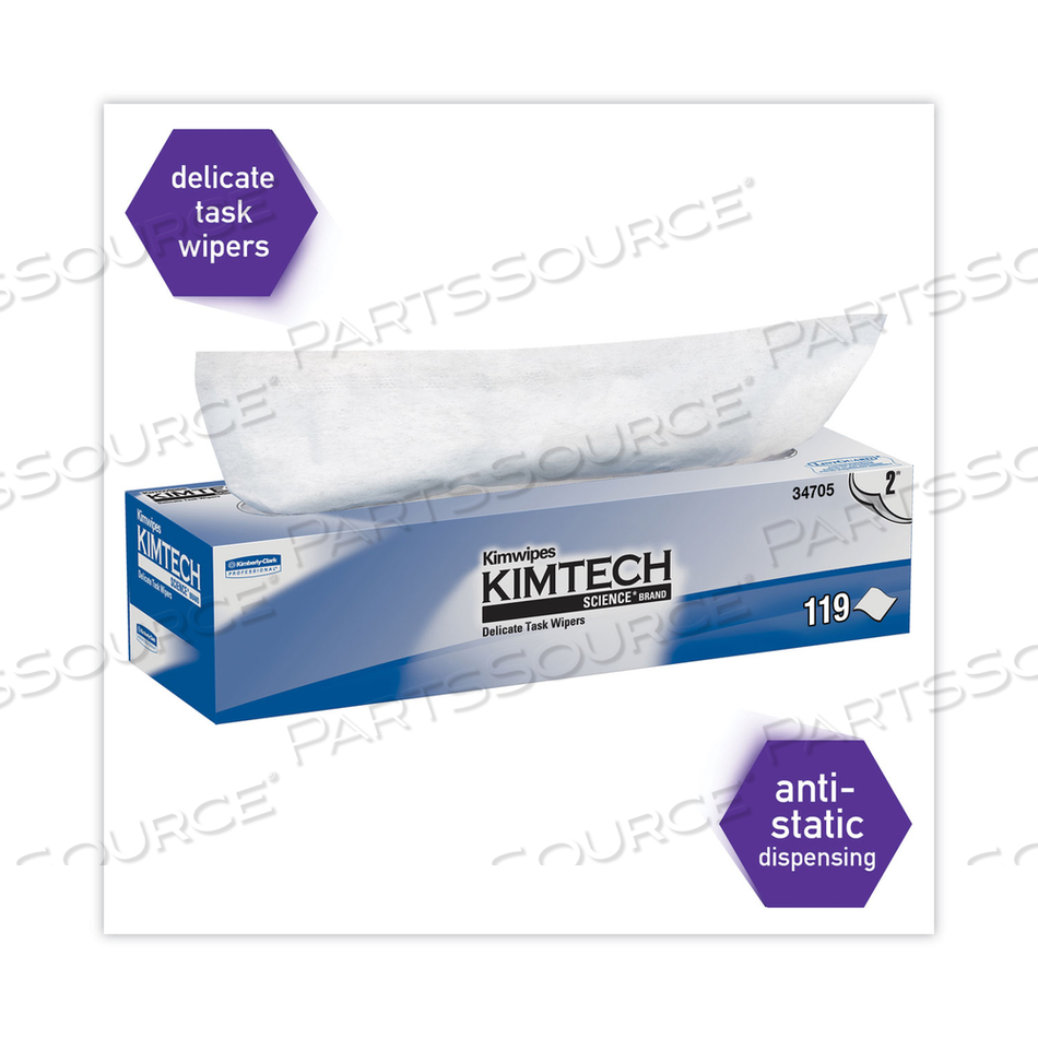 KIMWIPES DELICATE TASK WIPERS, 2-PLY, 11.8 X 11.8 by Kimtech