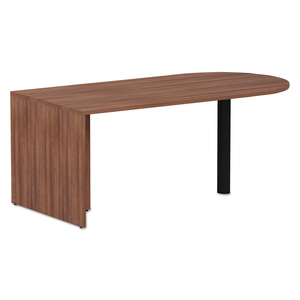 ALERA VALENCIA SERIES D-TOP DESK, 71" X 29.5" X 29.5", MODERN WALNUT by Alera