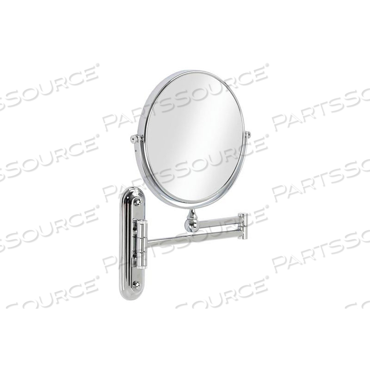 NEW VALET 8 WALL MOUNT MIRROR - CHROME PLATED STEEL 