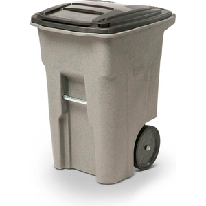 HEAVY DUTY TWO-WHEEL TRASH CART, 48 GALLON GRAYSTONE by Toter