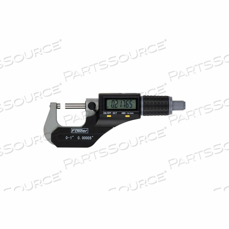 XTRA VALUE 0-1"/25.4MM IP54 DIGITAL MICROMETER DATA OUTPUT & RATCHET STOP THIMBLE by Fowler