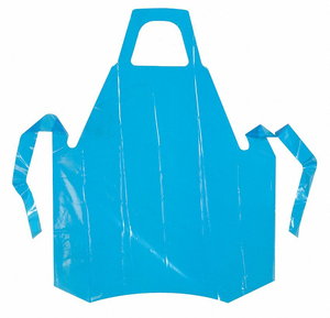 DIE CUT APRON BLUE 45 IN L PK100 by Polyco