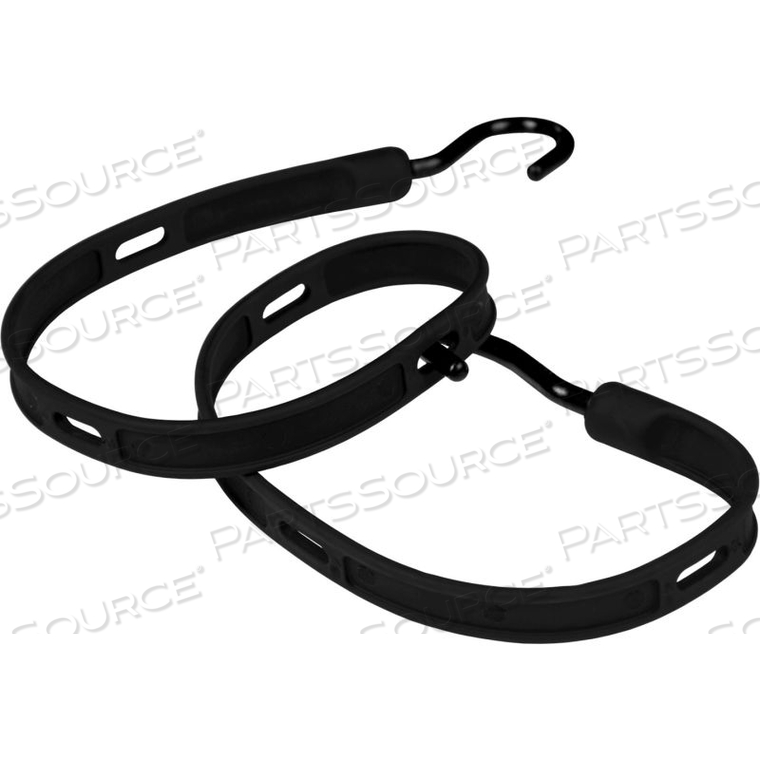 THE BETTER BUNGEE 36" SLOTTED BUNGEE STRAP WITH OVER MOLDED NYLON ENDS - BLACK 