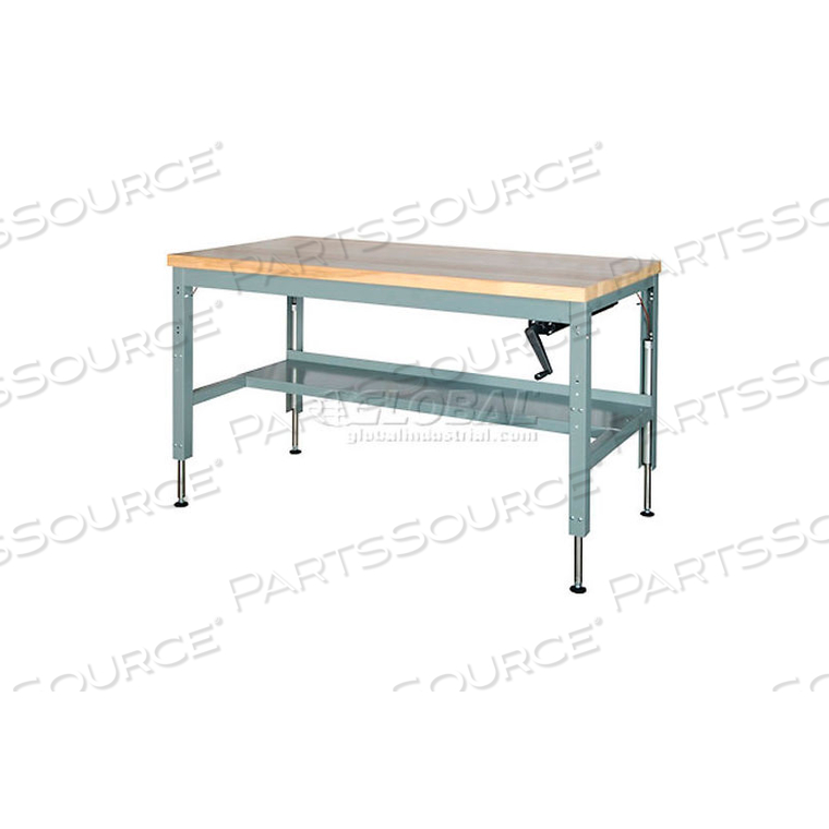 60 X 30 HYDRAULIC ERGONOMIC WORKBENCH-MAPLE TOP by Parent Metal Products