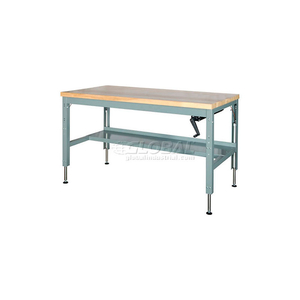 60 X 30 HYDRAULIC ERGONOMIC WORKBENCH-MAPLE TOP by Parent Metal Products