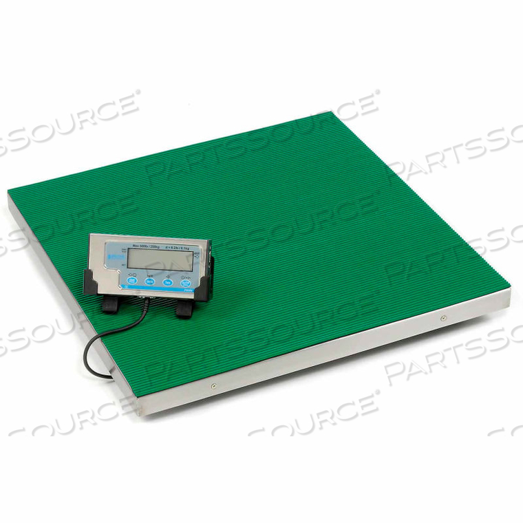 PS500 SERIES LOW PROFILE DIGITAL FLOOR SCALE, 500 LB X 0.2 LB, 22"X22" PLATFORM by Brecknell