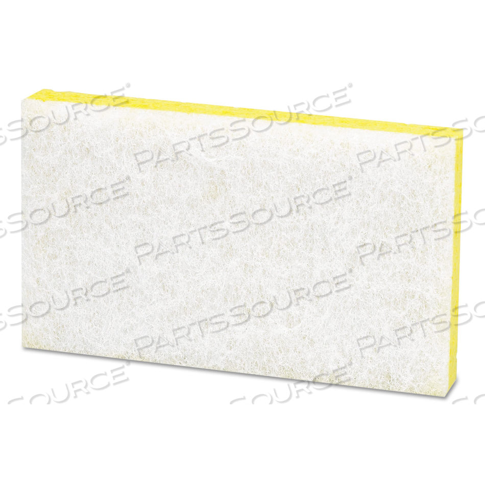 LIGHT-DUTY SCRUBBING SPONGE, #63, 3.6 X 6.1, 0.7" THICK, YELLOW/WHITE by 3M Consumer LIGHT-DUTY SCRUBBING SPONGE, #63, 3.6 X 6.1, 0.7" THICK, YELLOW/WHITE by 3M Consumer