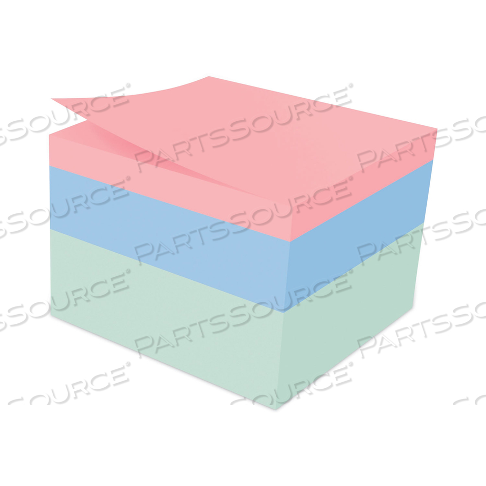 ORIGINAL CUBES, 3" X 3", SEAFOAM WAVE COLLECTION, 490 SHEETS/CUBE 