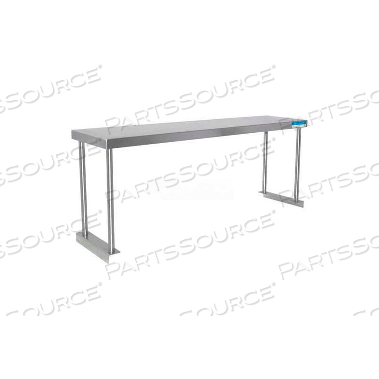 18 GA. SINGLE OVERSHELF - 304 STAINLESS STEEL 36 X 12 