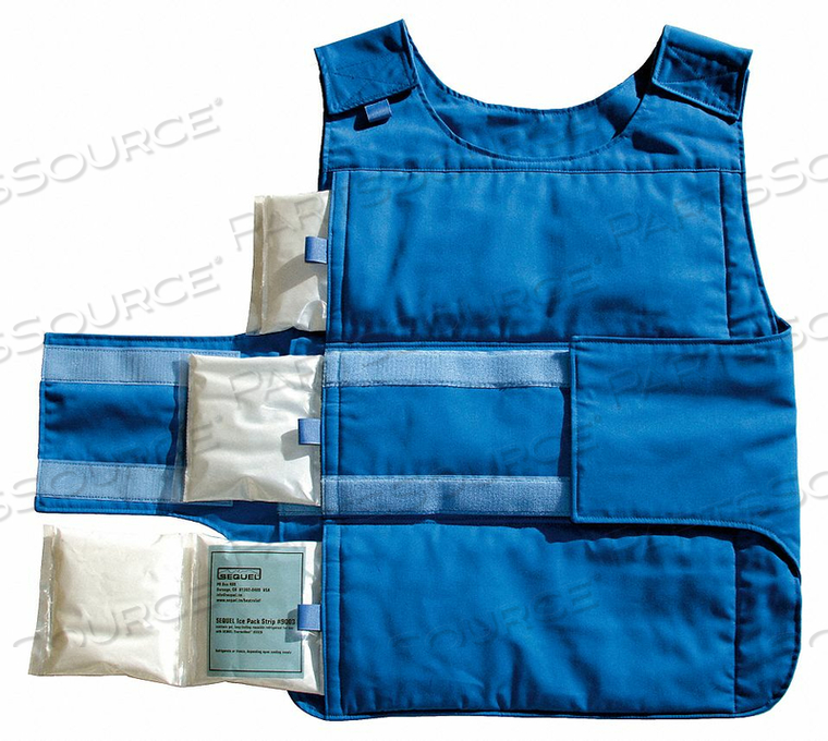 COOLING VEST BLUE 1 TO 3 HR. UNIVERSAL by Sequel COOLING VEST BLUE 1 TO 3 HR. UNIVERSAL by Sequel