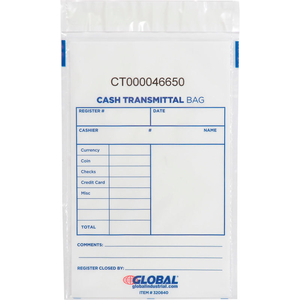CASH TRANSMITTAL CLEAR BAG, 6"W X 9"H, 100/PACK by Nelmar Security Packaging Systems CASH TRANSMITTAL CLEAR BAG, 6"W X 9"H, 100/PACK by Nelmar Security Packaging Systems