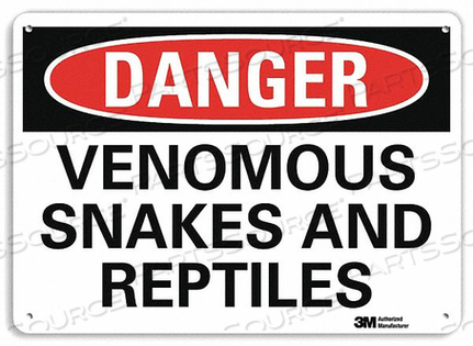 DANGER SIGN 4 HOLE MOUNT 10IN W X 7IN H by Lyle Signs Inc.