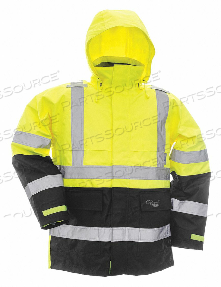 RAIN JACKET CLASS 3 TYPE R BLK/YELLOW S by Viking