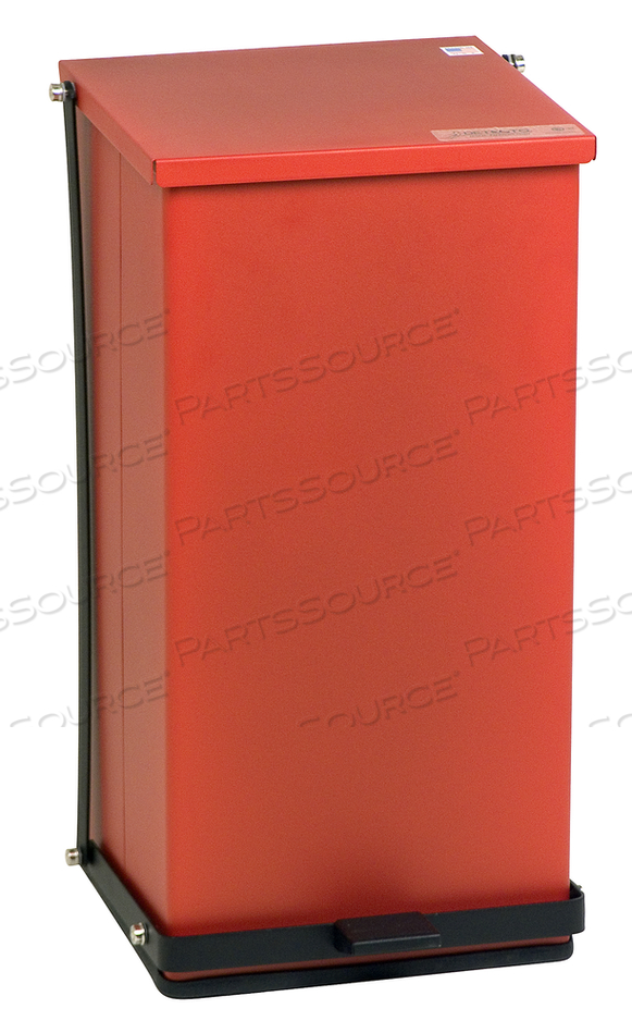 STEP-ON CAN, 12 GALLON, 48 QUART, RED by Detecto Scale / Cardinal Scale