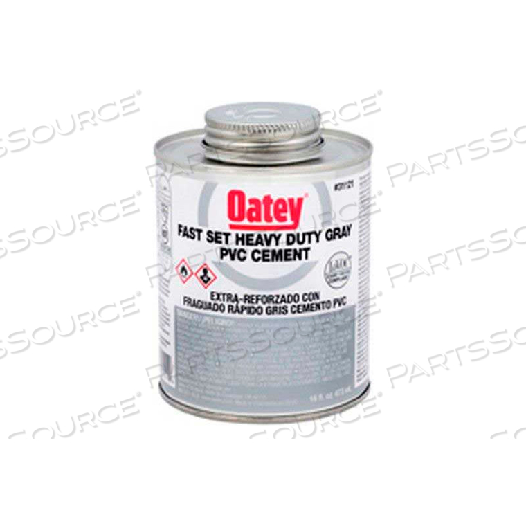 PVC HEAVY DUTY GRAY FAST SET CEMENT 16 OZ. 