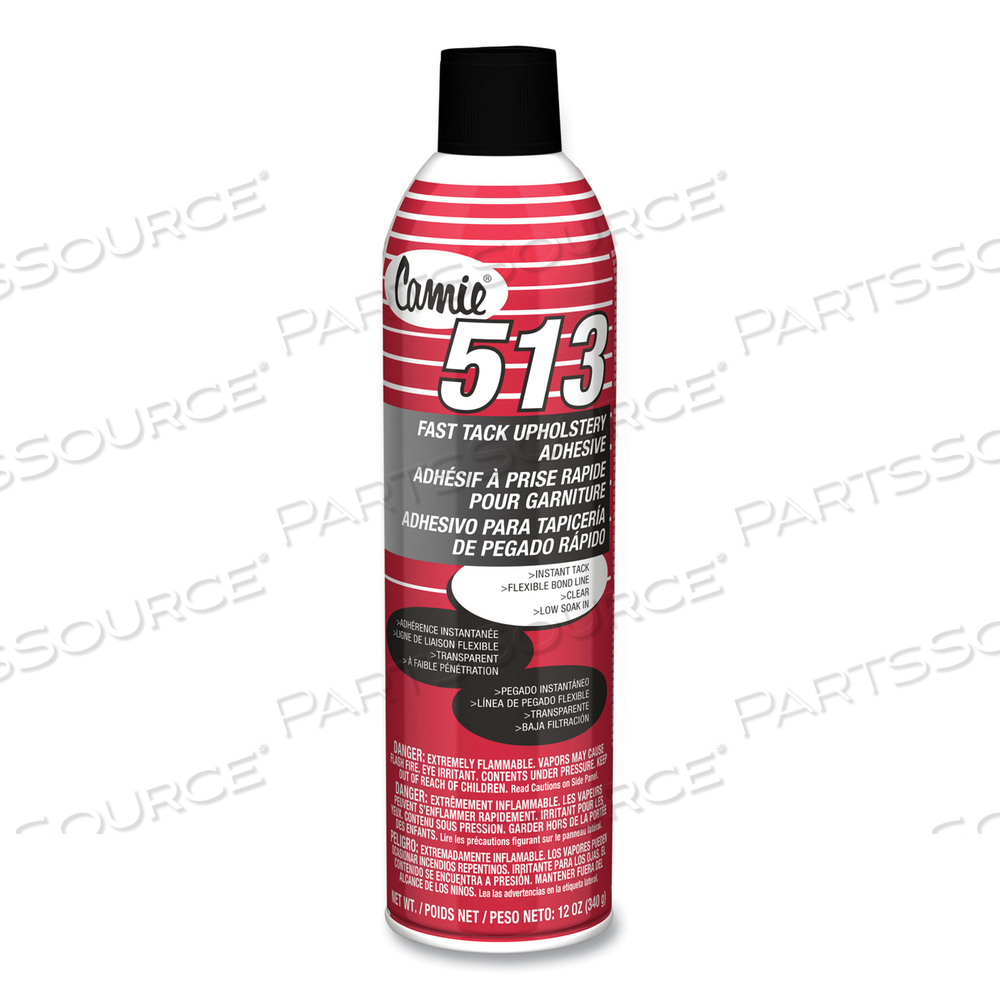 513 FAST TACK UPHOLSTERY ADHESIVE, 12 OZ, DRIES CLEAR, DOZEN 