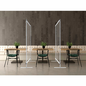 FREE STANDING PORTABLE CLEAR DIVIDER SAFETY PARTITION, 6'W X 6'H by Testrite Instrument Co. Inc. FREE STANDING PORTABLE CLEAR DIVIDER SAFETY PARTITION, 6'W X 6'H by Testrite Instrument Co. Inc.