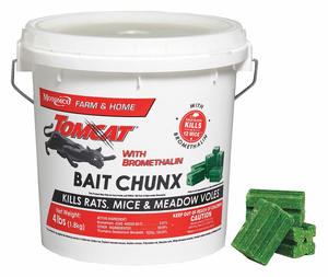 RODENTICIDE GREEN CHUNKS 4 LB PAIL by Motomco