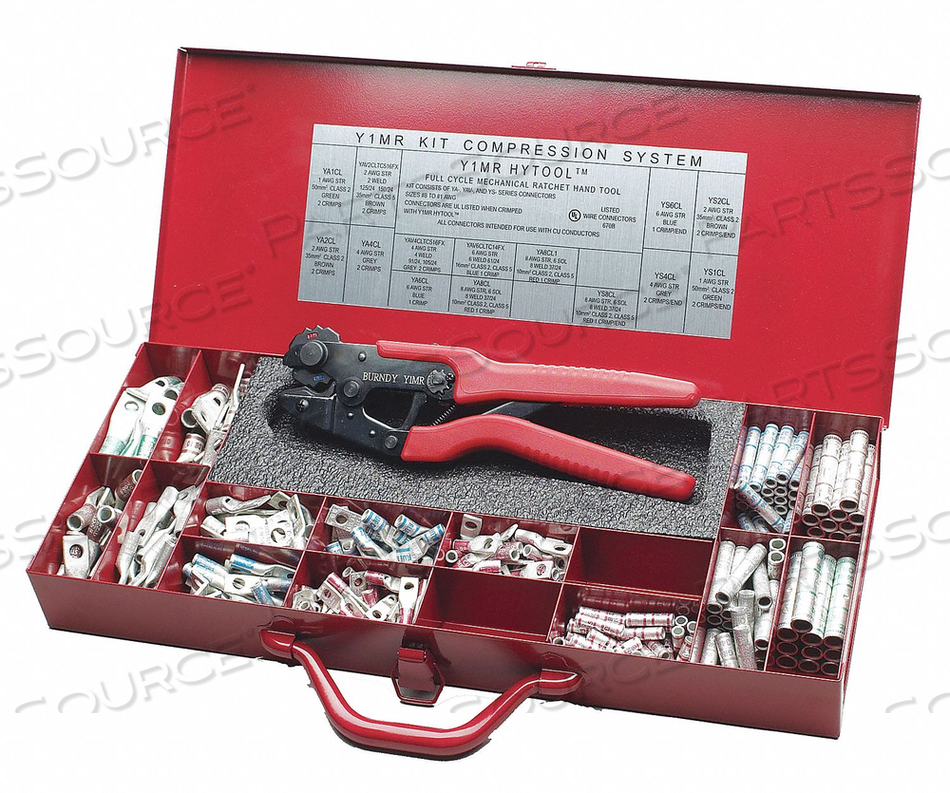CRIMPER/CONNECTOR KIT 16-4 AWG 9-7/8 L by Burndy CRIMPER/CONNECTOR KIT 16-4 AWG 9-7/8 L by Burndy