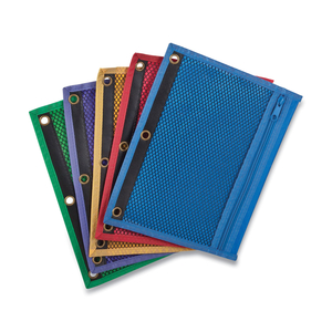 MESH BINDER POCKETS, 10.5 X 7.5, ASSORTED COLORS by Centis