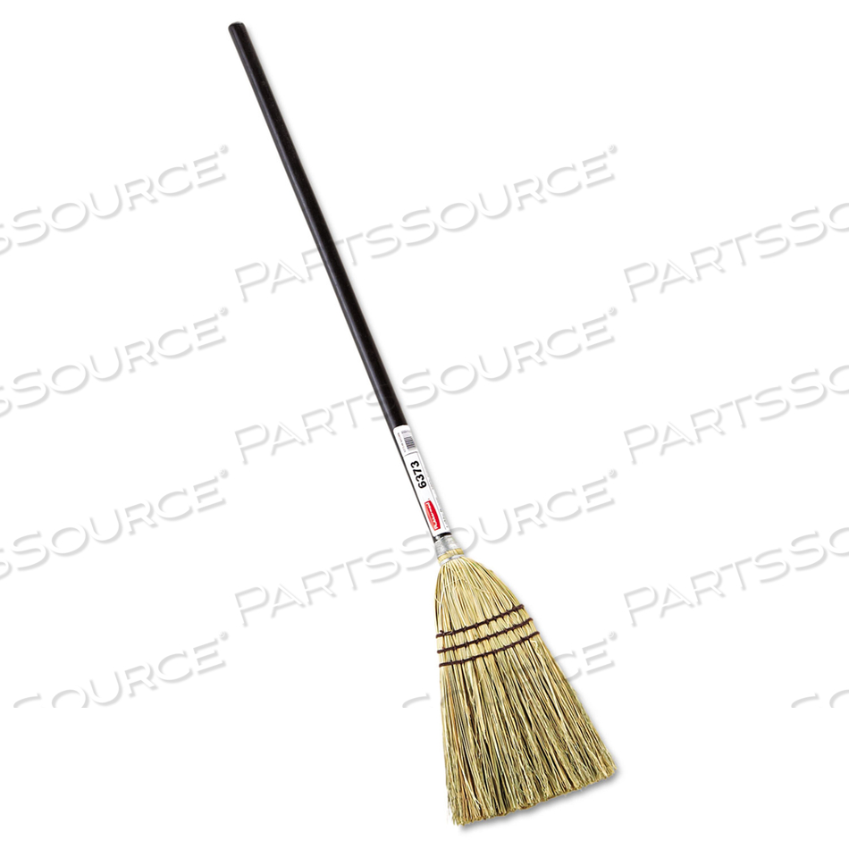 CORN-FILL BROOM, CORN FIBER BRISTLES, 38" OVERALL LENGTH, BROWN by Rubbermaid Medical Division