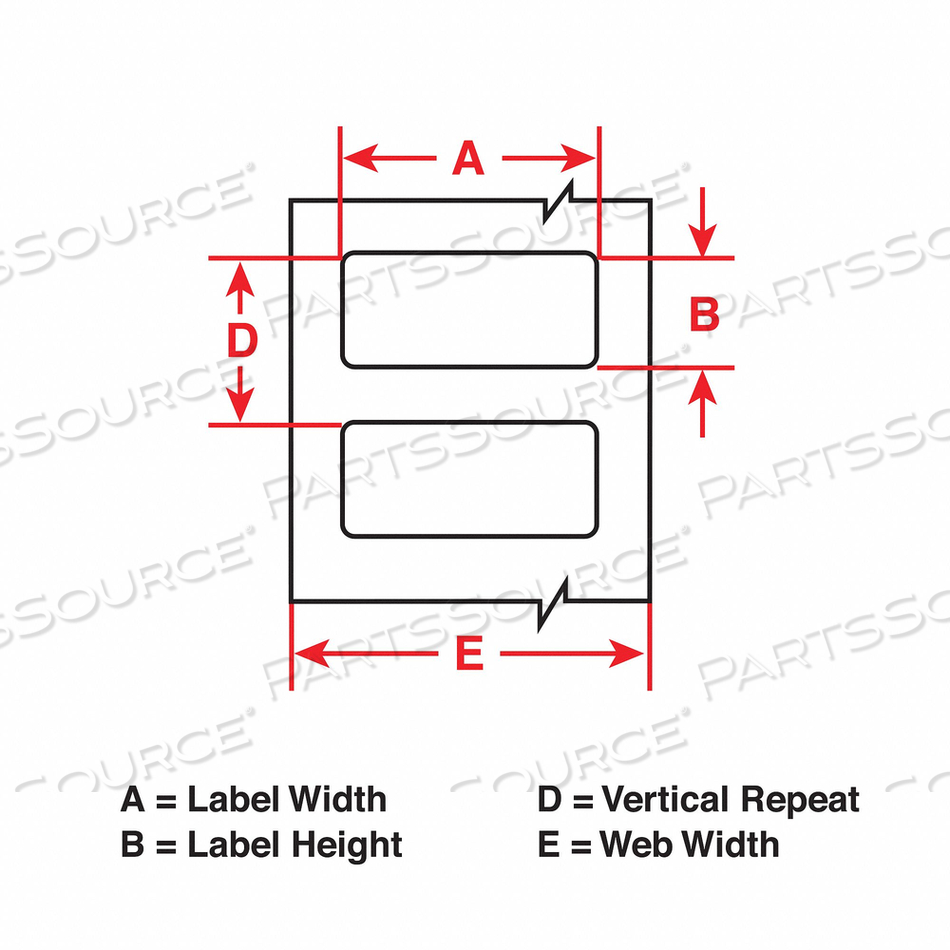 LABEL WHITE BRADY B-423 2IN.WX0.25IN.H by Brady Americas LABEL WHITE BRADY B-423 2IN.WX0.25IN.H by Brady Americas