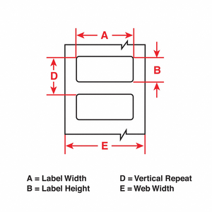 LABEL WHITE BRADY B-423 2IN.WX0.25IN.H by Brady Americas